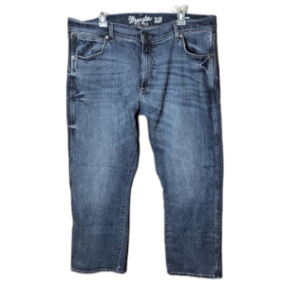 Wrangler Retro Men's 40 x 32 Medium Wash Slim Bootcut Cowboy Stretch Denim Jeans - Picture 1 of 4